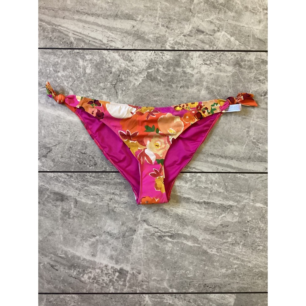 Sezane x Yse Chanson d'Ete Floral Bikini Bottoms Pink Orange Multi Size 42 US 10